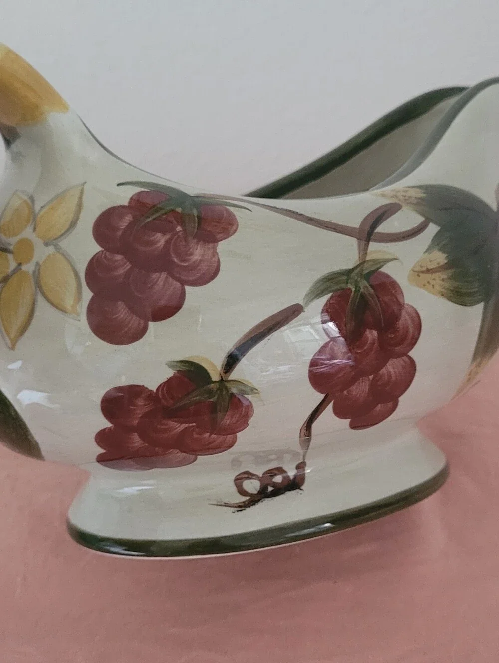 Tabletops Lifestyles Fruit Medley Handpainted Gravy Boat Vintage